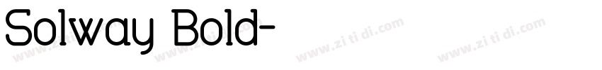 Solway Bold字体转换